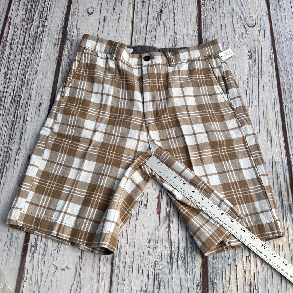 Amazon Essentials Men's Classic-Fit 9" Short - Khaki Brown Plaid ( Size 30 ) - Picture 5 of 13